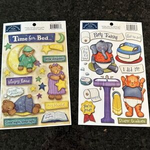 NEW Lot of 2 sheets Toddler Kid Child Sticker bedtime potty training